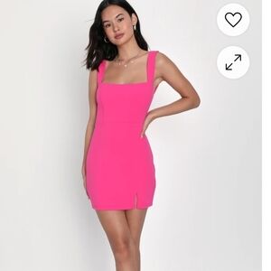 Elegant Pink Sleeveless Dress
